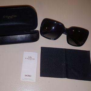 COACH Oversized Square Polarized Sunglasses